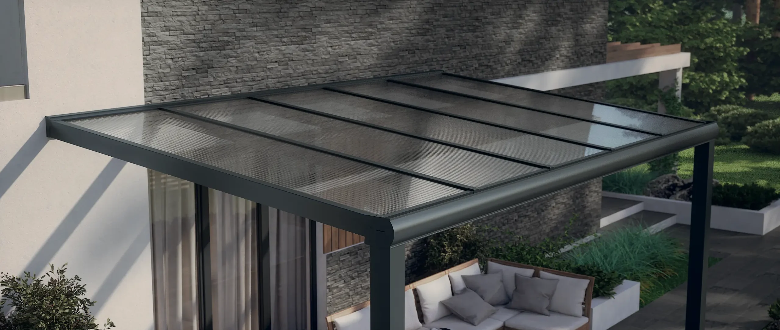 Polycarbonat Klar Terrassenüberdachung